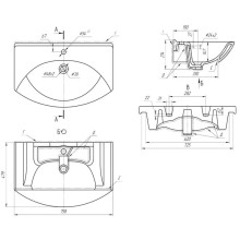 Тумба с раковиной белый глянец 75,8 см OWL 1975 Lagerta SETOW08.02.00/028230