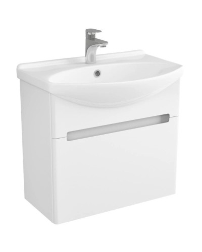 Тумба с раковиной белый глянец 65 см OWL 1975 Lagerta SETOW08.01.00/192529