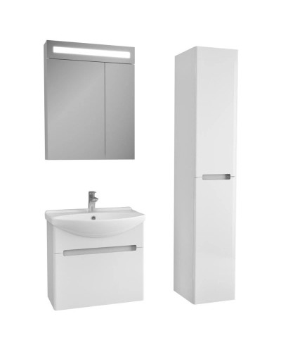 Тумба с раковиной белый глянец 65 см OWL 1975 Lagerta SETOW08.01.00/192529