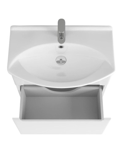 Тумба с раковиной белый глянец 65 см OWL 1975 Lagerta SETOW08.01.00/192529