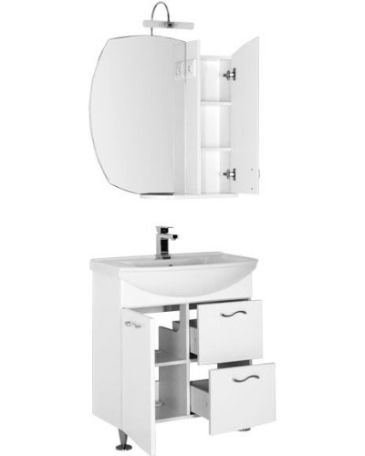 Тумба под раковину Aquanet Моника 75 186770 Белая