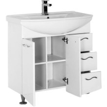 Тумба под раковину Aquanet Моника 85 186771 Белая