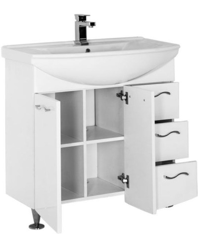 Тумба под раковину Aquanet Моника 85 186771 Белая