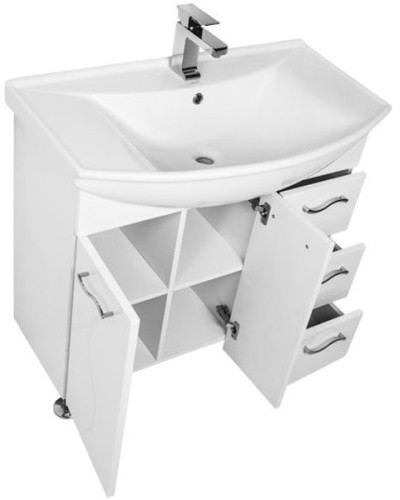 Тумба под раковину Aquanet Моника 85 186771 Белая