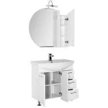 Тумба под раковину Aquanet Моника 85 186771 Белая