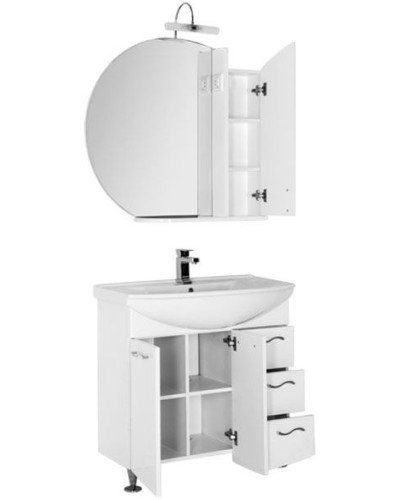 Тумба под раковину Aquanet Моника 85 186771 Белая