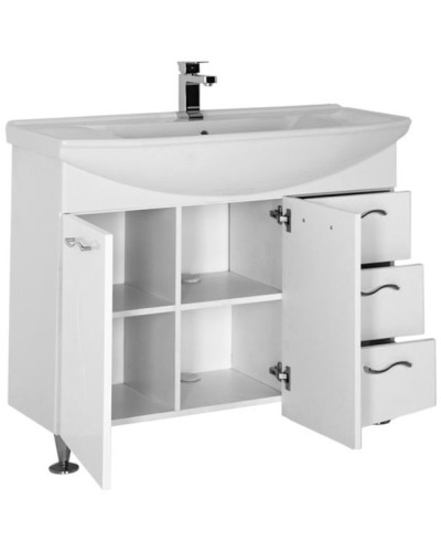 Тумба под раковину Aquanet Моника 105 186772 Белая