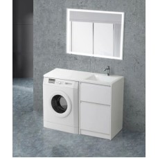 Тумба с раковиной Bianco Opaco 120,3 см BelBagno Kraft KRAFT-LVD-580/1200-2C-PIA-BO + BB1200/480-LV-MR-R