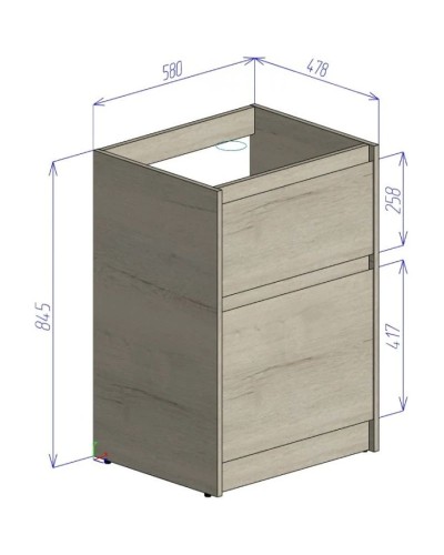 Тумба с раковиной Bianco Opaco 120,3 см BelBagno Kraft KRAFT-LVD-580/1200-2C-PIA-BO + BB1200/480-LV-MR-R