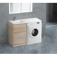 Тумба с раковиной Rovere Nebrasca Nature 120,3 см BelBagno Kraft KRAFT-LVD-580/1200-2C-PIA-RNN + BB1200/480-LV-MR-L