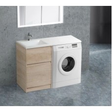 Тумба с раковиной Rovere Nebrasca Nature 120,3 см BelBagno Kraft KRAFT-LVD-580/1200-2C-PIA-RNN + BB1200/480-LV-MR-L