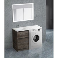 Тумба с раковиной Pino Pasadena 120,3 см BelBagno Kraft KRAFT-LVD-580/1200-2C-PIA-PP + BB1200/480-LV-MR-L