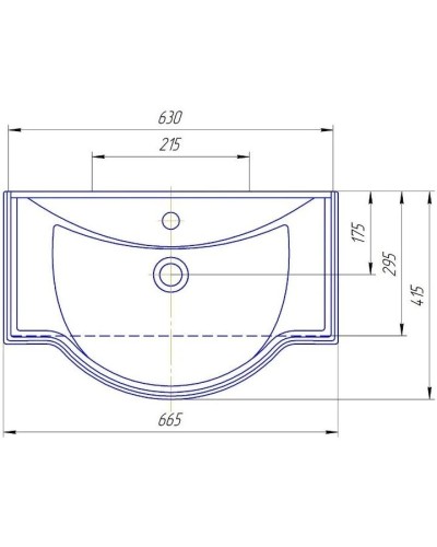Тумба с раковиной белый глянец 66,5 см Bellezza Абрис 4639719100013 + 4640021061268