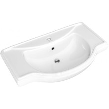 Тумба с раковиной белый глянец 81 см Bellezza Абрис 4639719130010 + 4620008198941