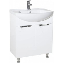 Тумба с раковиной белый глянец 55 см Bellezza Альфа 4638808000012 + 4607152360660