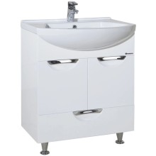 Тумба с раковиной белый глянец 55 см Bellezza Альфа 4638808070015 + 4607152360660