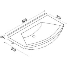 Тумба с раковиной белый глянец 65 см Bellezza Альфа 4638810090018 + 4640021622155