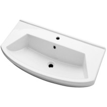 Тумба с раковиной бежевый глянец/белый глянец 75,8 см Bellezza Альфа 4638812110073 + 4660018640092