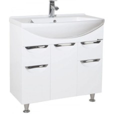 Тумба с раковиной белый глянец 75,8 см Bellezza Альфа 4638812110011 + 4660018640092