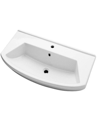 Тумба с раковиной красный глянец/белый глянец 75,8 см Bellezza Альфа 4638812110035 + 4660018640092