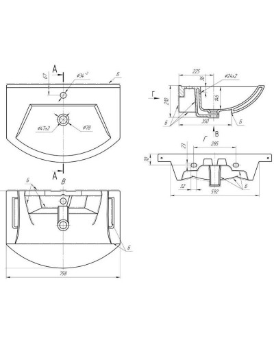 Тумба с раковиной красный глянец/белый глянец 75,8 см Bellezza Альфа 4638812110035 + 4660018640092