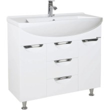 Тумба с раковиной белый глянец 90,6 см Bellezza Альфа 4638815110018 + 4660018640153