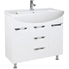 Тумба с раковиной белый глянец 90,6 см Bellezza Альфа 4638815110018 + 4660018640153