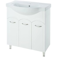 Тумба с раковиной белый глянец 70 см Bellezza Амелия 4630311000015 + 4690311008978