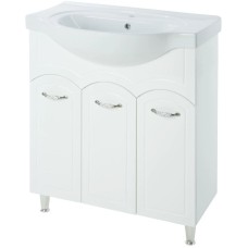 Тумба с раковиной белый глянец 70 см Bellezza Амелия 4630311000015 + 4690311008978