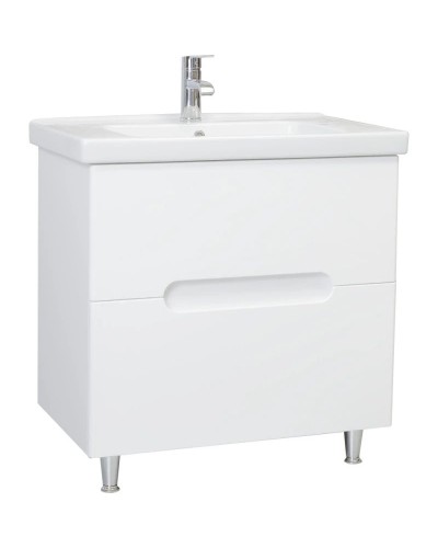 Тумба с раковиной белый глянец 100 см Bellezza Андрэа 4639017110011 + 5902115715297