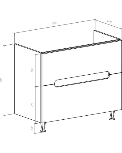 Тумба с раковиной белый глянец 100 см Bellezza Андрэа 4639017110011 + 5902115715297