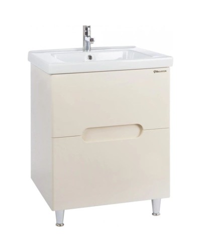 Тумба с раковиной бежевый глянец 65,4 см Bellezza Андрэа 4639010110070 + 4660018640214