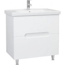 Тумба с раковиной белый глянец 65,4 см Bellezza Андрэа 4639010110018 + 4660018640214