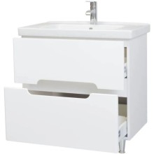 Тумба с раковиной белый глянец 65,4 см Bellezza Андрэа 4639010110018 + 4660018640214