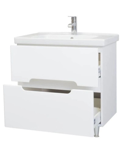 Тумба с раковиной белый глянец 65,4 см Bellezza Андрэа 4639010110018 + 4660018640214