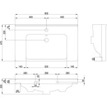 Тумба с раковиной белый глянец 80 см Bellezza Андрэа 4639013110015 + 4660018640207