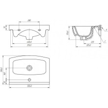 Тумба с раковиной белый глянец 55,5 см Bellezza Анкона 4639608190019 + 4690311045010