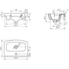 Тумба с раковиной белый глянец 60,5 см Bellezza Анкона 4639609190018 + 4690311009951