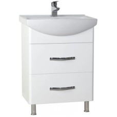 Тумба с раковиной белый глянец 60,5 см Bellezza Анкона 4639609110016 + 4690311009951