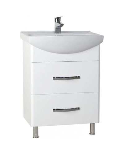 Тумба с раковиной белый глянец 60,5 см Bellezza Анкона 4639609110016 + 4690311009951