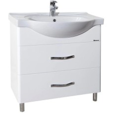 Тумба с раковиной белый глянец 70 см Bellezza Анкона 4639611110011 + 4690311008978