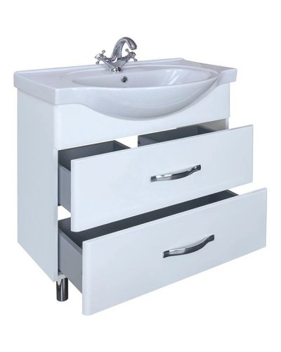 Тумба с раковиной белый глянец 70 см Bellezza Анкона 4639611110011 + 4690311008978