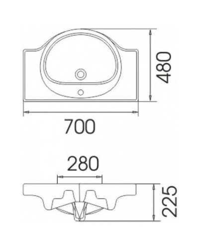 Тумба с раковиной белый глянец 70 см Bellezza Анкона 4639611110011 + 4690311008978