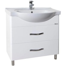 Тумба с раковиной белый глянец 79,5 см Bellezza Анкона 4639613110019 + 4690311008985