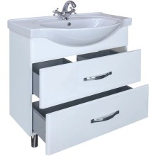 Тумба с раковиной белый глянец 79,5 см Bellezza Анкона 4639613110019 + 4690311008985