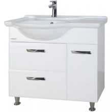 Тумба с раковиной белый глянец 90 см Bellezza Балтика 4638915112011 + 4660018640276