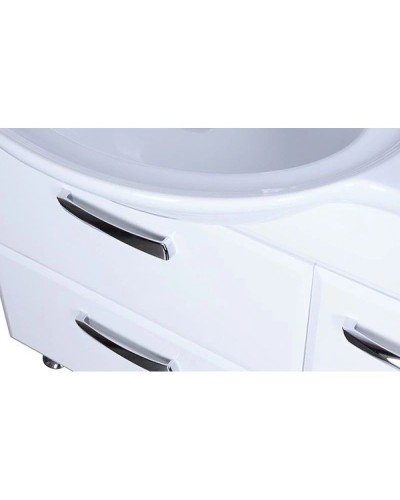 Тумба с раковиной белый глянец 90 см Bellezza Балтика 4638915112011 + 4660018640276