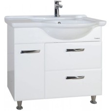 Тумба с раковиной белый глянец 90 см Bellezza Балтика 4638915111014 + 4660018640276