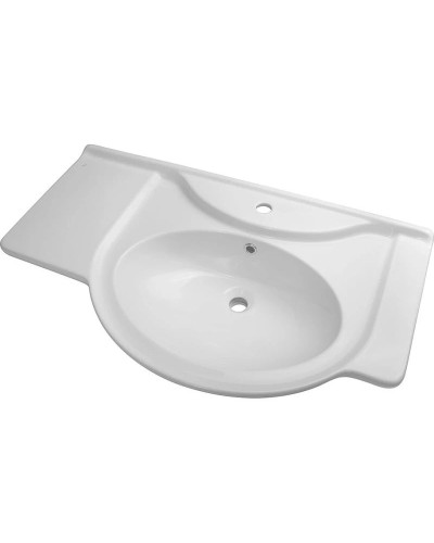 Тумба с раковиной белый глянец 90 см Bellezza Балтика 4638915111014 + 4660018640276