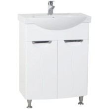 Тумба с раковиной белый глянец 65,5 см Bellezza Глория 4639510000017 + 4640021060940